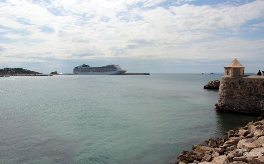 Cruise ship at a distance ibiza 2