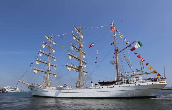 Tall ship from Mexico in Port of Aarhus