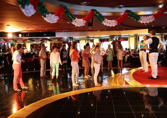 Cruise ship dance lesson